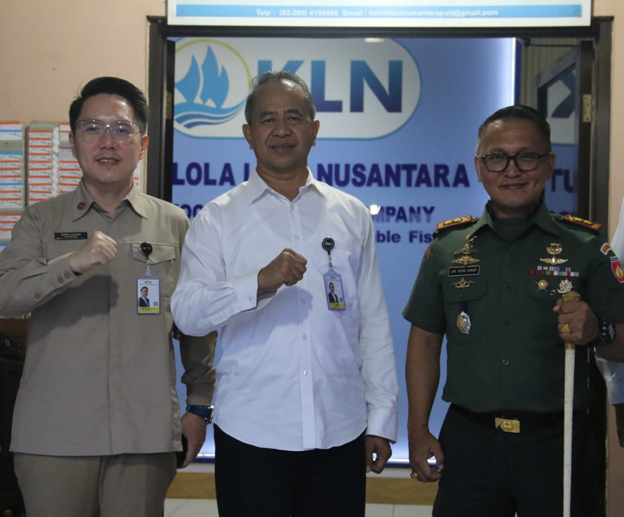 Kodim 0718/Pati Dukung Langkah Strategis KSP dan BGN dalam Peninjauan Industri Perikanan di PT Kelola Laut Nusantara